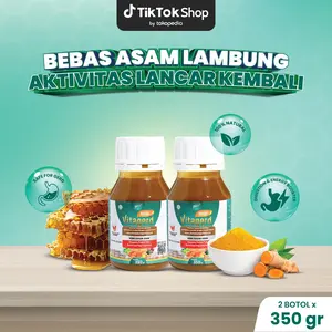 Vitagerd Madu Herbal Paket 2 Botol Berat Bersih 350 Gram Solusi Terbaik Asam Lambung Halal & Bahan Pilihan