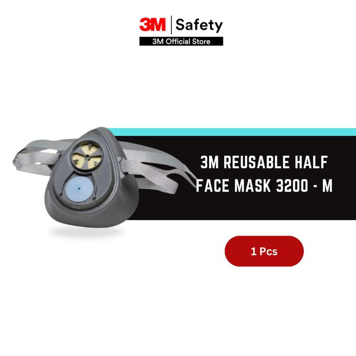 Gambar 3M Reusable Half Face Mask 3200 - Masker Safety - Spesifikasi dari 3M Automotive Kab. Bekasi Tokopedia