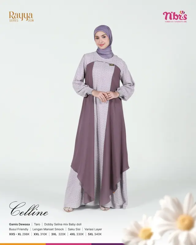 Sarimbit Raya series 2025 Nibras Celline Taro Keluarga Lebaran Couple Gamis 1