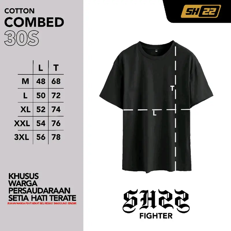 Kaos PSHT Distro Baju Bahan Katun Combed 30s Adem Lembut Persaudaraan Setia Hati Terate | 105 2