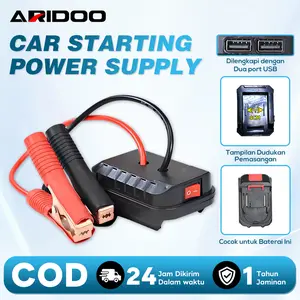 AXISMAX Starter jumper mobil portabel Starter jumper aki mobil Kotak jumper portabel baterai lithium Paket baterai booster mobil yang kuat Aki Mobil Starter Baterai soket konverter daya multifungsi 2 USB Alat Starter Darurat Mobil