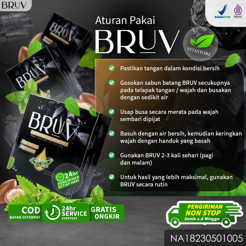 BRUV Brightening Soap - Sabun Cuci Muka Pria Khusus Pria 3