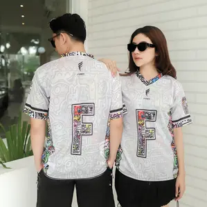 Fynex Sport - Jersey F Noodle Kerah V Neck X Jersey Vintage Boxy Digital Print Unisex Anti UV & Anti Bakteri Baju Olahraga Pria dan Wanita