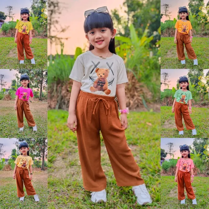 BAJU SETELAN FASHION ANAK USIA 4-11 TAHUN / FASHION ANAK / ONE SET ANAK / SETELAN VIRAL ANAK 0