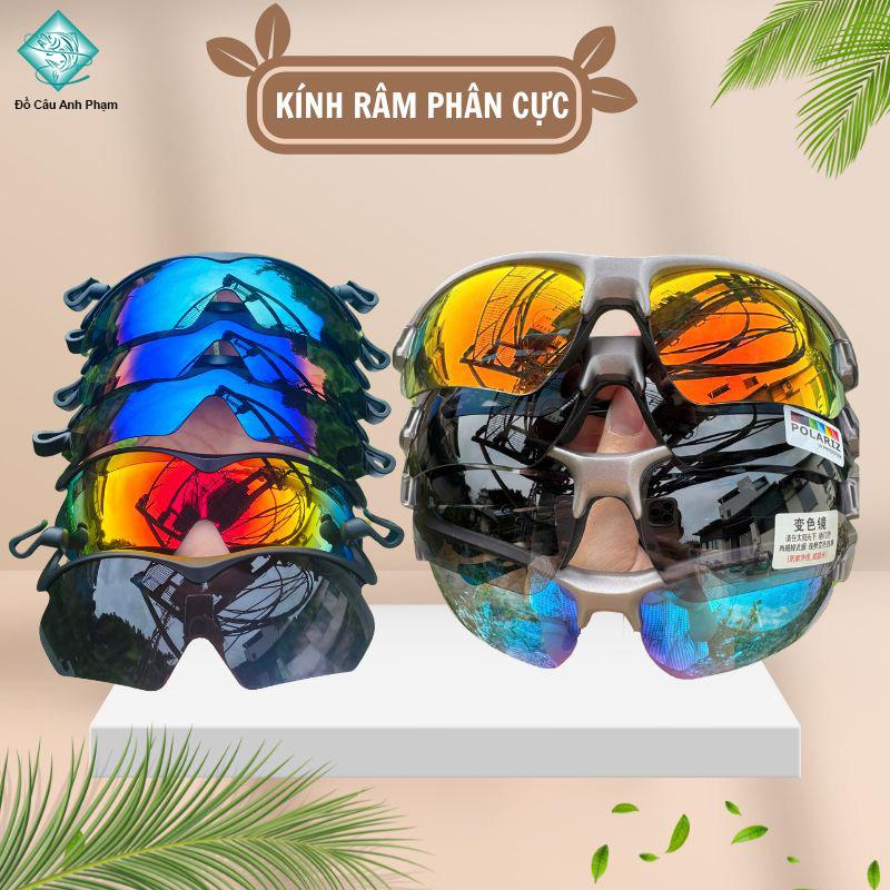 Kính râm phân cực kẹp mũ câu cá chống tia cực tím UV 400 có thể điều chỉnh 360 tặng kèm hộp PKN-77 Phụ Kiện Kính Mắt Nam Sport