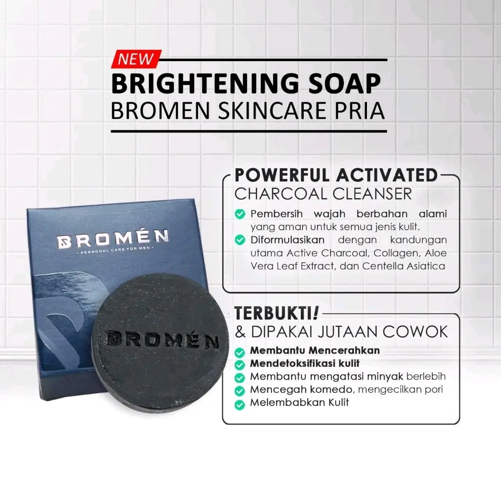 Bromen pemutih wajah Asam Hialuronat Hidrasi Asam Amino Kulit sensitif Extract Kusam p