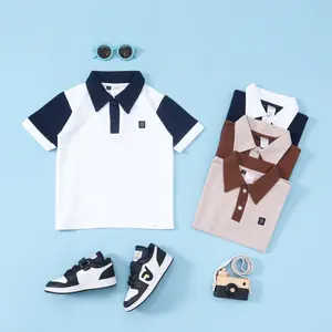 Yameena.Kids Kaos Polo Anak Azam Polo Shirt Atasan Anak Laki-Laki