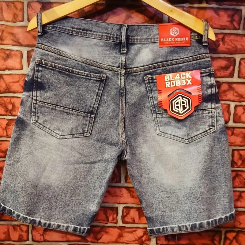 BAYAR Di TEMPAT (COD) Jeans Pria / Jeans Pendek Model Sobek Pria / Celana Jeans Pendek / Celana Sobek Pendek Pria / Jeans Distro Denim 4