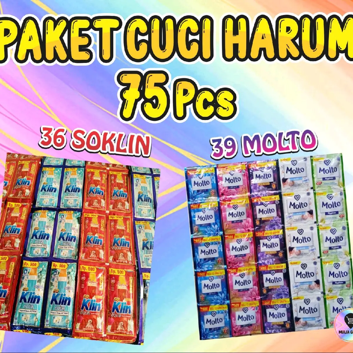 PAKET 75PCS 36PCS SOKLIN LIKUID 39PCS MOLTO