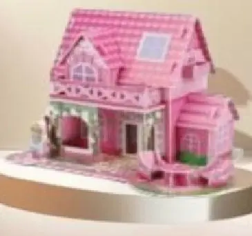 Rumah Pink - Puzzle 3Dimensi, Mainan Edukasi Melatik Keterampilan Motorik, Bagus Untuk Kado, Keren Untuk Koleksi, Pajangan atau Souvenir 1