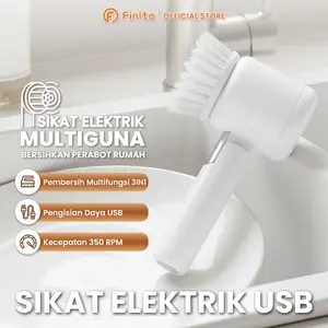 Brush Sikat Pembersih Listrik Wireless Handheld Cleaner Rechargeable Cleaning Plastik