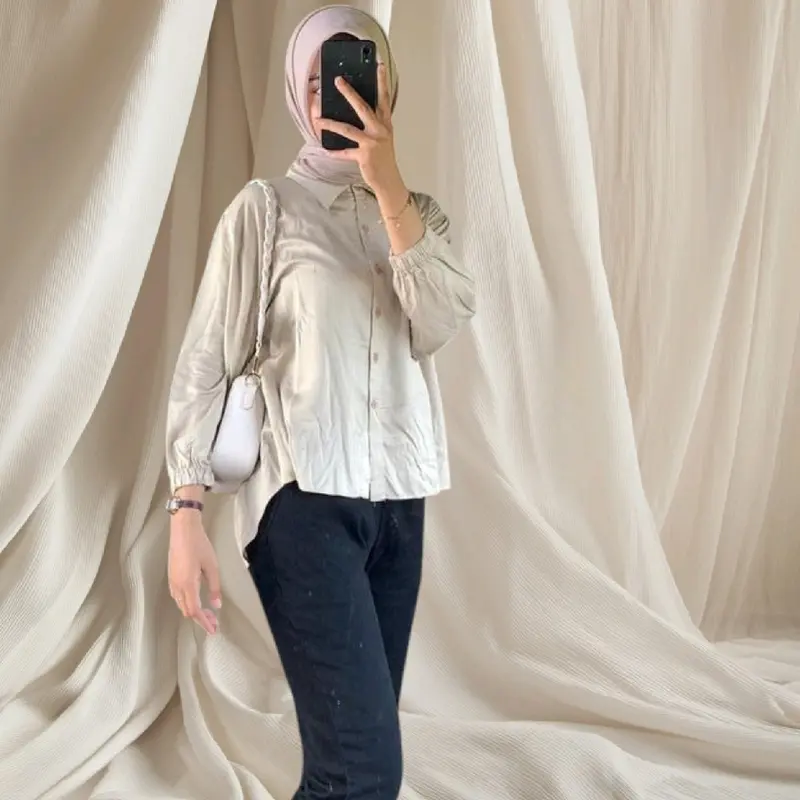 KEMEJA WANITA ORI PREMIUM.ATASAN ABG BLUSE WANITA KEKINIAN ELEGAN 2