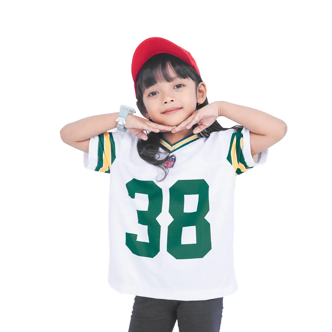 RZQKIDS / 38 / Number Series nfl / Jersey anak / Streetwear / Retro / Vintage / Rugby / y2k / Bloke Core / Korea / Unisex / Laki laki / Perempuan / Full printing / ootd / Atasan /
