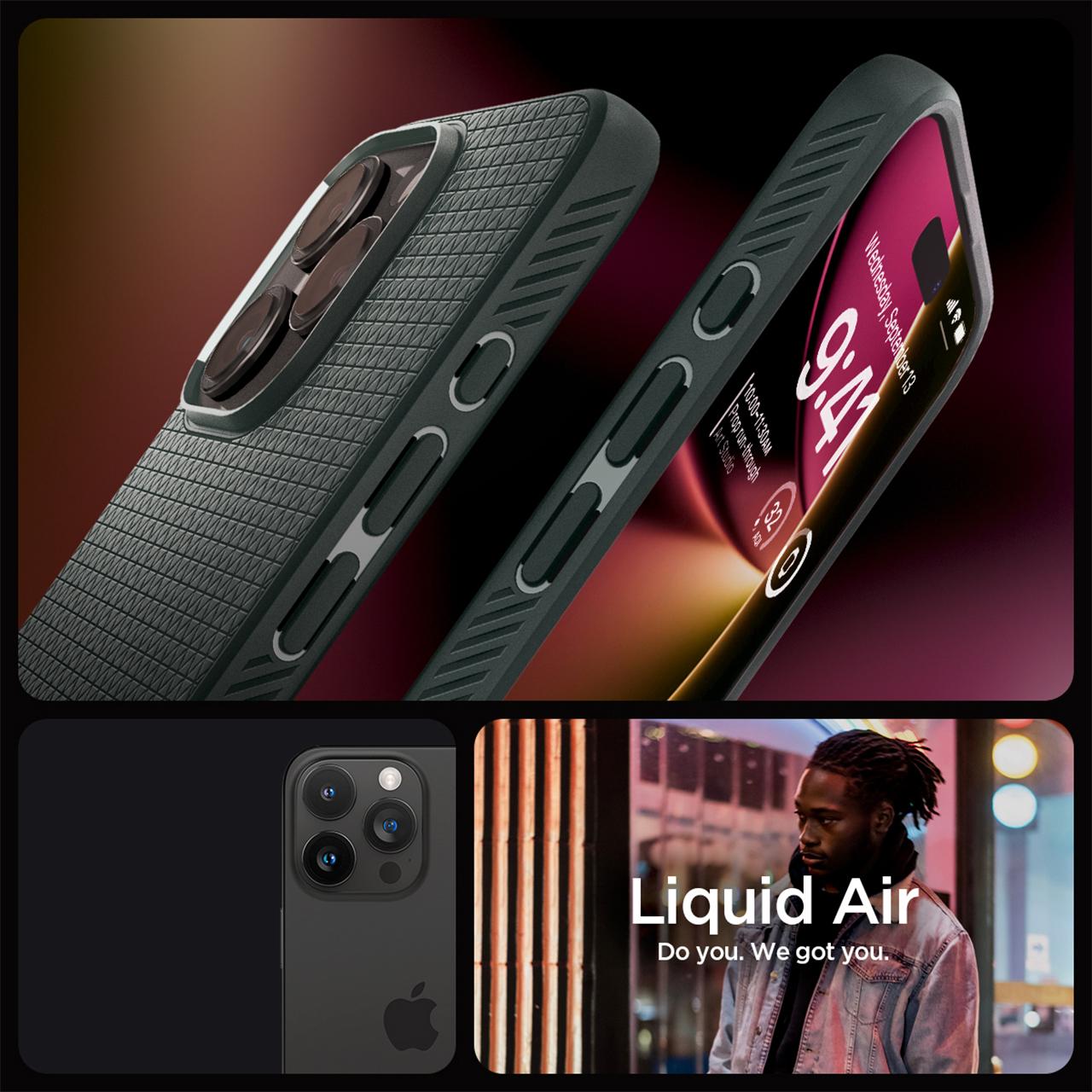Spigen iPhone 16 Pro Case Liquid Air - Navy Blue ACS08118