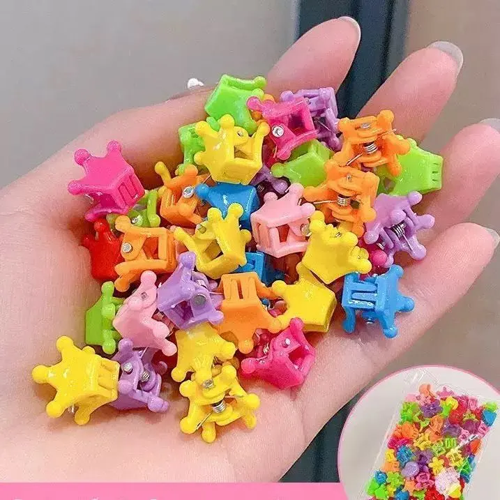 MJ-50PCS FREE POUCH JEPITAN JEPIT RAMBUT KECIL BENTUK BUNGA - AKSESORIS JEPIT RAMBUT ANAK 3