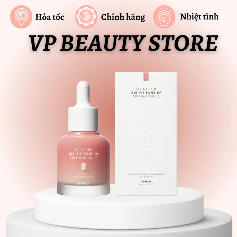 (Date 2027) Serum Dưỡng Da Nâng Tone Chống Nắng Hàn Quốc Feelxo _ Hộp Hồng 30g 0
