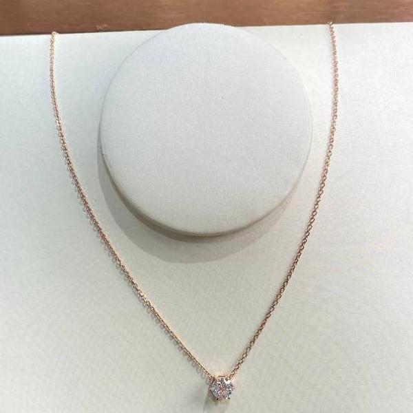 Kalung Emas SERUT 50cm Solitaire Gigi 6 Prongs Collection - Rose 17k / White 17k / Yellow 16k 4