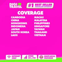 Gambar SIM Card Jepang Japan Korea Selatan China Singapore Asia Tenggara & Timur 14 Negara | DIGITRAVEL Kartu SIM Asia Timur & Tenggara 14 Negara Kuota Besar - 5GB/8 Hari dari DIGITRAVEL Kota Administrasi Jakarta Timur 3 Tokopedia