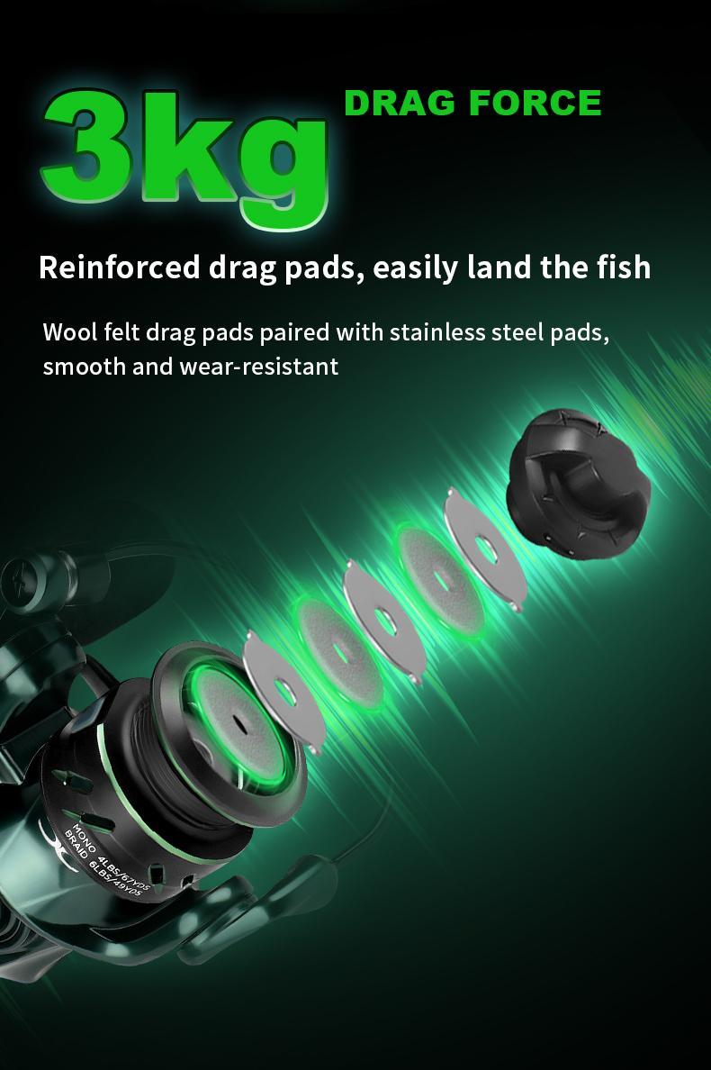 Cadence EIves Mini Spinning Reel, 123g Ringan ultralight , Bearing 6+1BB, Brek 3kg, Nisbah 5.2:1, Kekili Mikro Mesin Tepat, Design Khas Ikan Lure Toman/Kelah/Bass, Sesuai Memancing Sungai Jernih