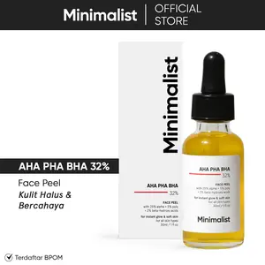 Minimalist 32% AHA BHA PHA Face Peel | Eksfoliator Wajah dengan AHA BHA untuk Kulit Glowing | 30 ML