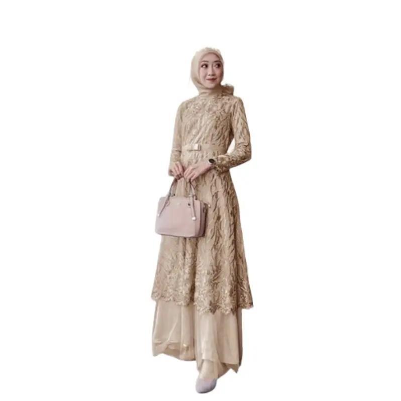 MAXI ALMIRA / 4 UKURAN / M / L / XL / XXL / GAMIS KONDANGAN / GAMIS TILE MUTIARA / FASHION GAMIS WANITA Panjang Dalaman Muslim Pita Dress Pesta Kombinasi Remaja 4
