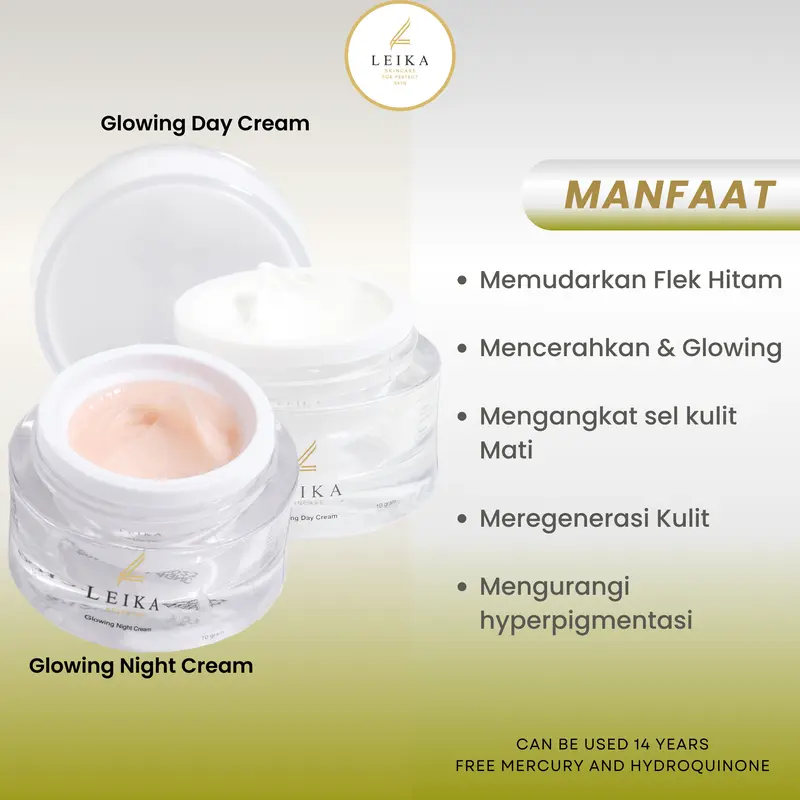 Paket 2in1 Promo Leika SkinCare Atasi Flek Hitam Membandel untuk Semua Tipe Kulit Pria Dan Wanita 1