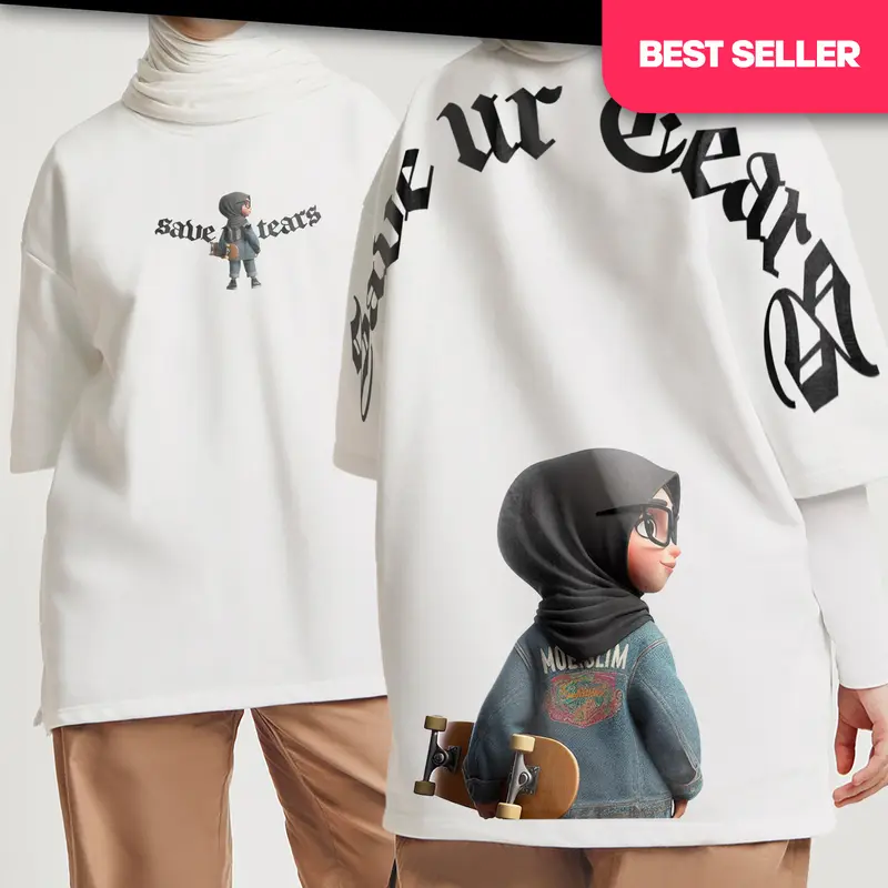 (REKOMENDASI) BISALO-136 Kaos Pria Wanita motif "SAVE UR TEARS" Bahan katun combed Digital Printing Kaos Distro Combed Atas Printing - pakaian wanita - pakaian pria - baju pria - atasan wanita pria - kaos oversize 0