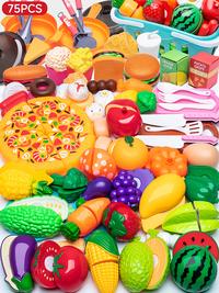 Gambar Set Mainan Dapur Simulasi, Set Memotong Buah, Permainan Memotong, Permainan Memotong Pizza Besar, Set 75 Buah dari YUNLEO.TOY Kota Bekasi 4 Tokopedia