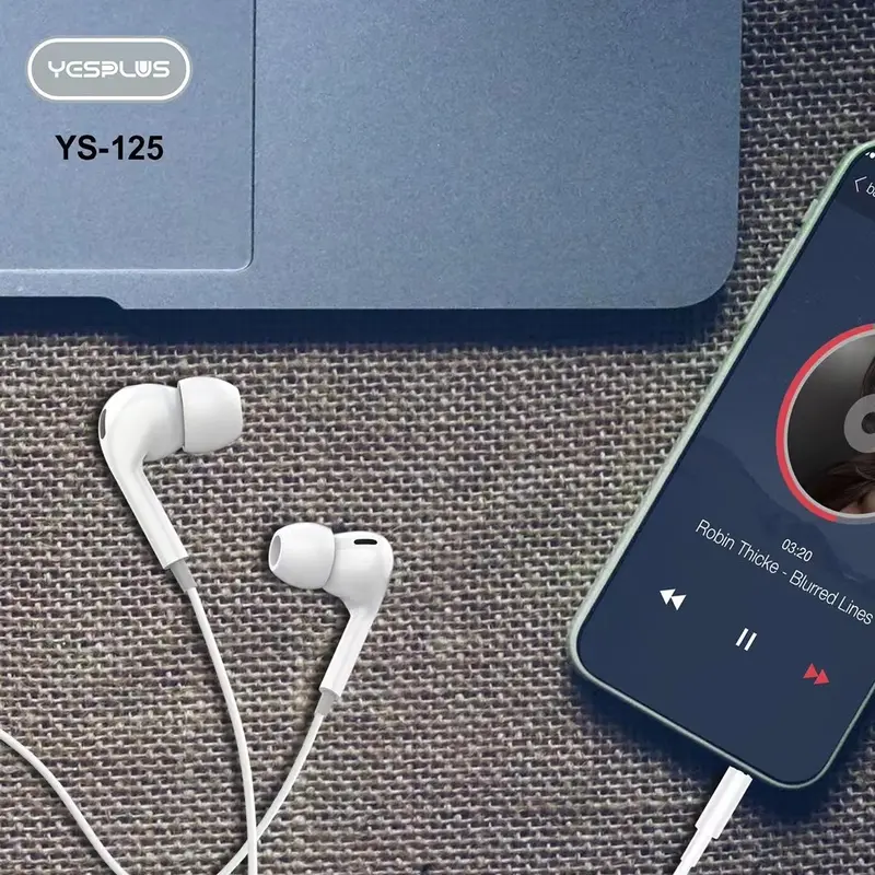 [ YESPLUS ] YS-125 ORIGINAL QUALITY PURE SOUND STEREO+MIC CALL HARGA TERJANGKAU Handsfree  Bass  Headsets Handset  Earphone Hitam Putih Headphones 5