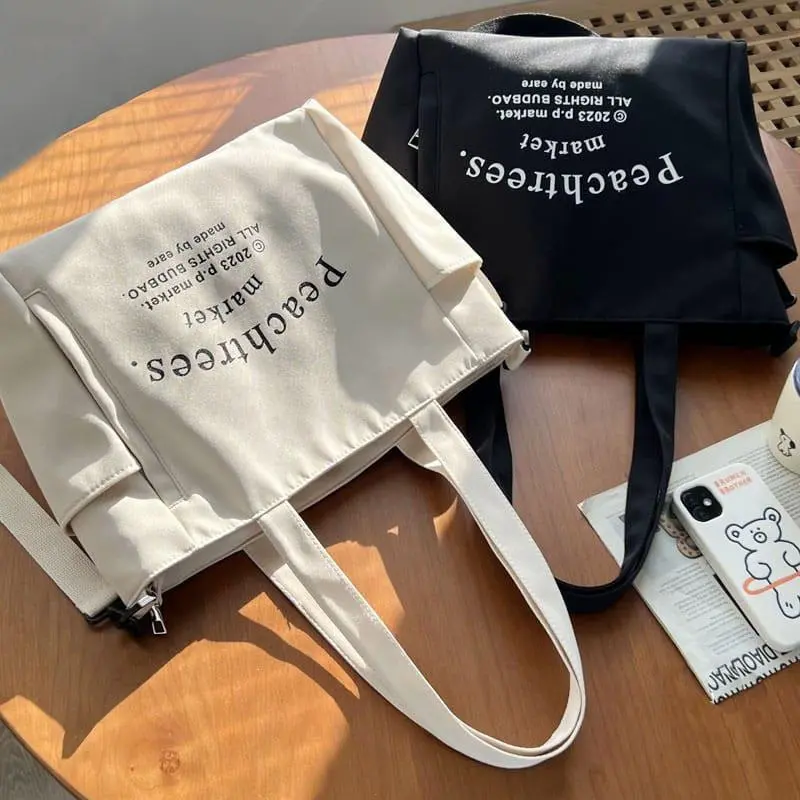 TOTEBAG PECTRI - TAS SLEMPANG WANITA TERBARU / PAKAI RESLETING / TAS WANITA IMPORT / TOTEBAG TEBAL With Sensor Black Tote Bags