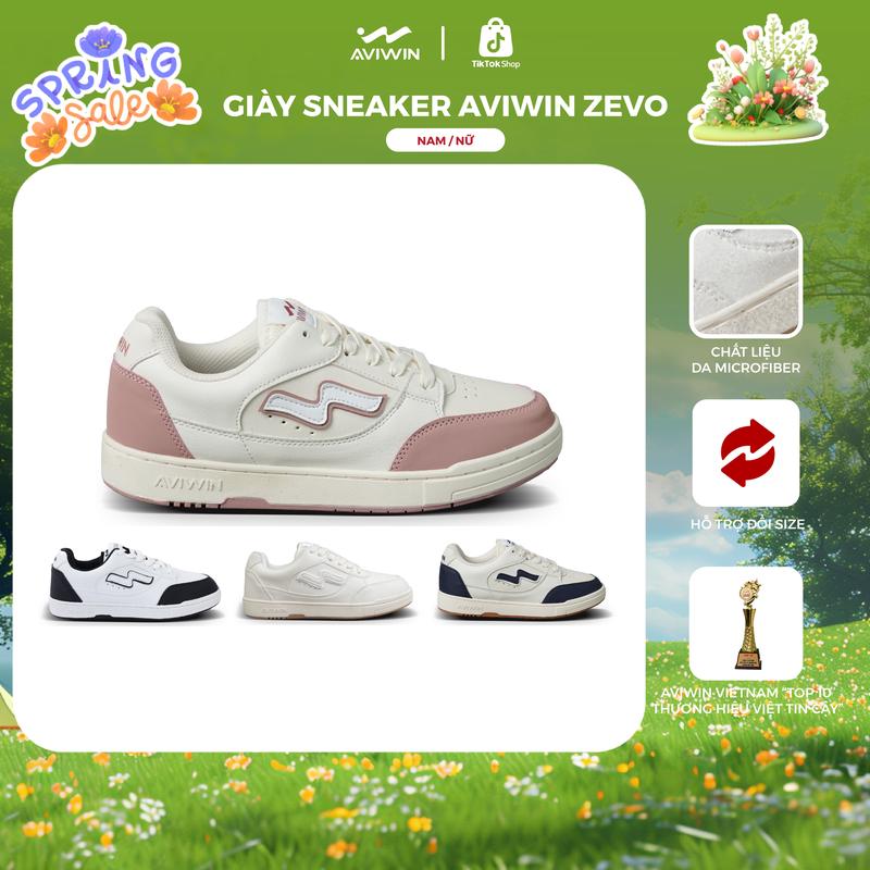 Giày Sneaker Thể Thao AVIWIN Zevo AVZ Unisex Nam Nữ Đế TPR Chống Trơn Trượt Thời Trang Đi Học Đi Chơi - Bảo hành chính hãng