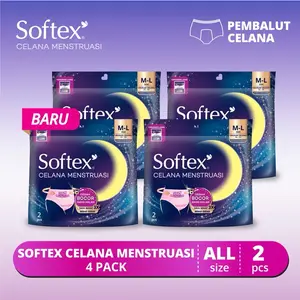 Softex Celana Menstruasi All Size 2s x 4 Pack - Pembalut Celana
