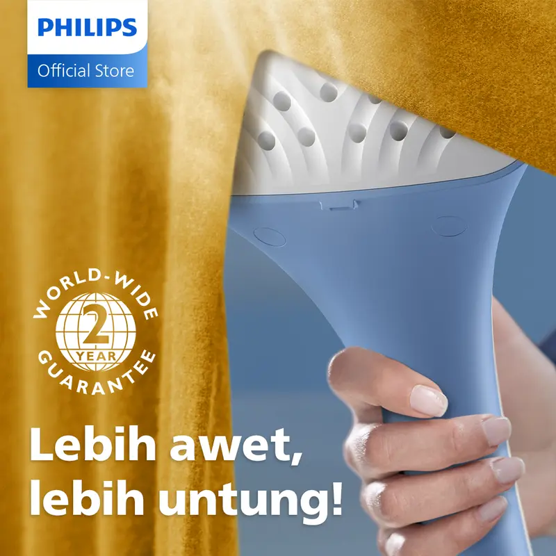 New! Philips Stand Steamer 1000 Series STE1030/20 - Blue - Setrika Uap Tanki Besar Favorit Designers dengan Style Mat 7