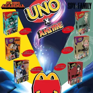 Mainan Anak Happy Meal UNO x Anime My Hero Academia Spy X Family All Wild Flip Meals Mcd Mcdonald Mcdonalds McDonald's