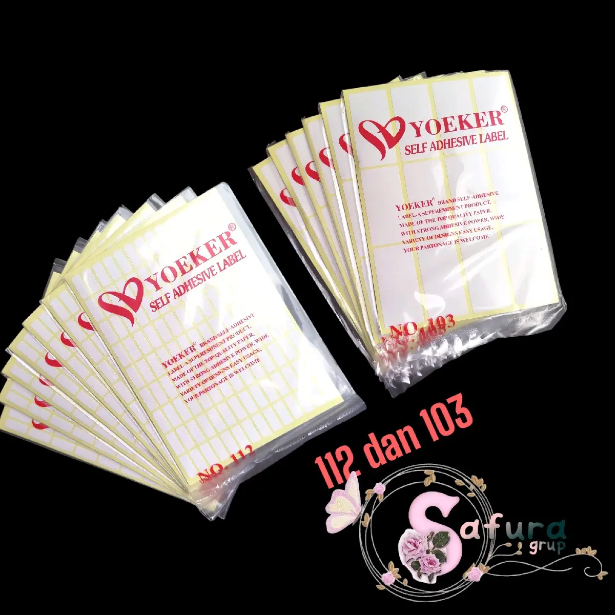 label harga no 112 label stiker undangan no 103