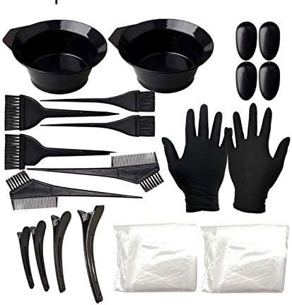 Product Introduction of Hair Coloring Kit 22-pcs of hair dye tool set comb brush disposable shower cap latex gloves hair dye bowl 1