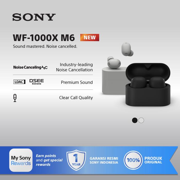 Headphone Sony WF-1000XM6 dan Case Material Premium