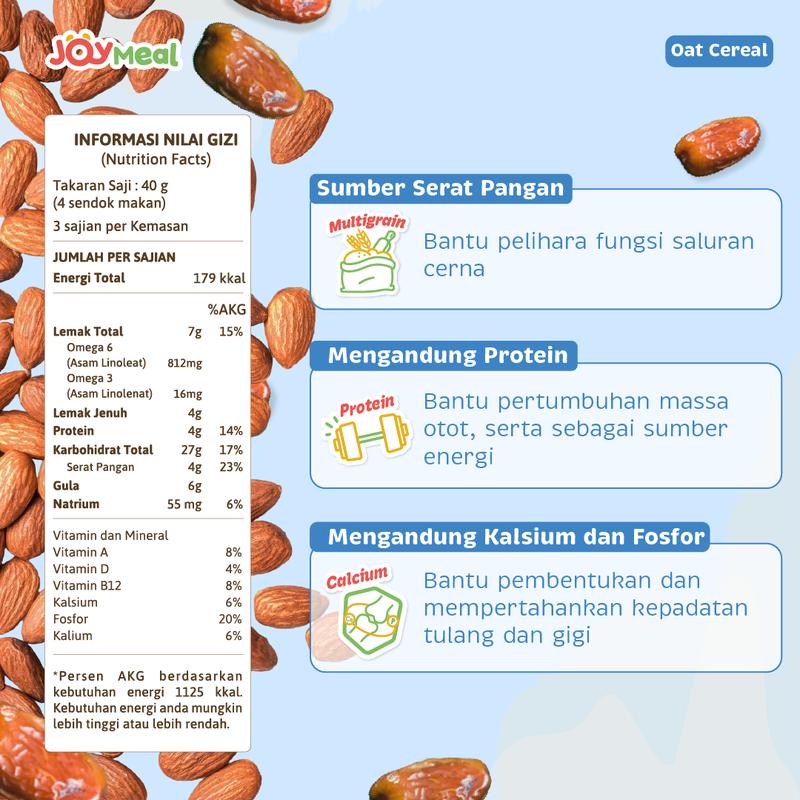 JoyMeal Oat Cereal 120gr | Bubur Sereal Bayi Perpaduan Gandum, Susu, dan Buah Asli 3