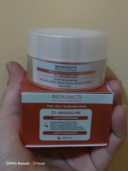 Product Review of (DOKTIF APPROVED) Bening's Pink Jelly Sleeping Mask 2% Argireline - Masker Wajah & Anti Kusam from Z**i 0