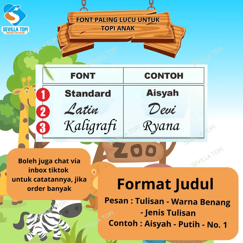 Topi Anak Zebra Bucket Anak Karakter Custom Bordir Nama Anak Usia 1 - 6 Tahun 4