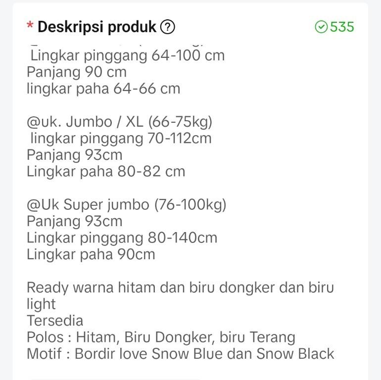 Product Introduction of BIG SALE celana kulot jeans super jumbo 0