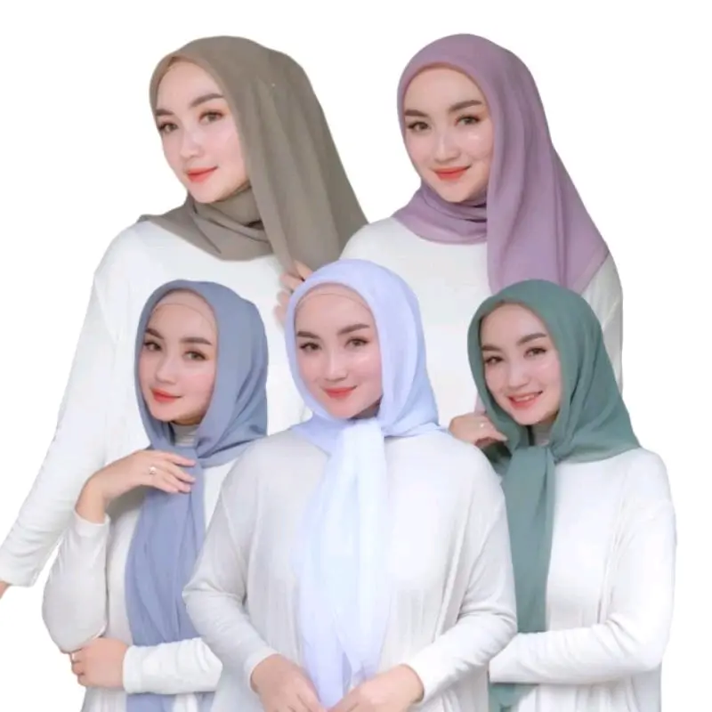 JILBAB BELLA SQUARE SEGIEMPAT/ HIJAB BELLA SQUARE PREMIUM POLLY COTTON Polycotton Muslim