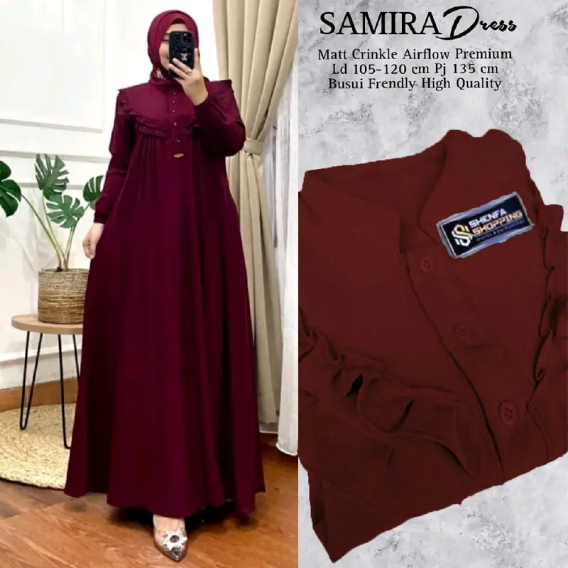 GAMIS CRINKLE TERBARU 2025 // GAMIS WANITA CRINKLE AIRFLOW PREMIUM  // GAMIS WANITA JUMBO BUSUI FRENDLY 6