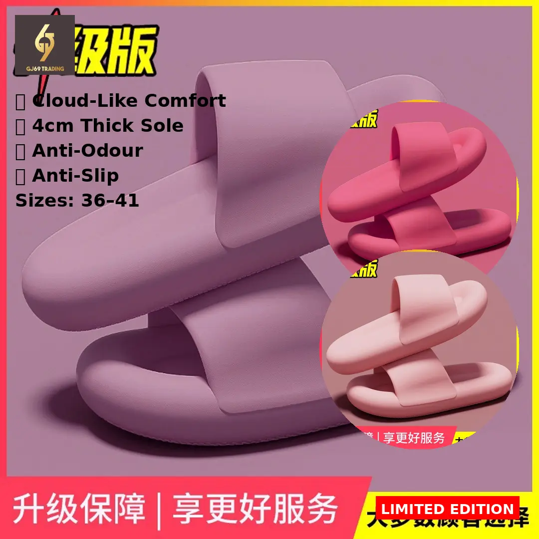 ANTI ADOUR Cloud Slides – 100% Non-Slip Cloud-like flip flop, Soft, Stylish Indoor/Outdoor Comfort Slippers