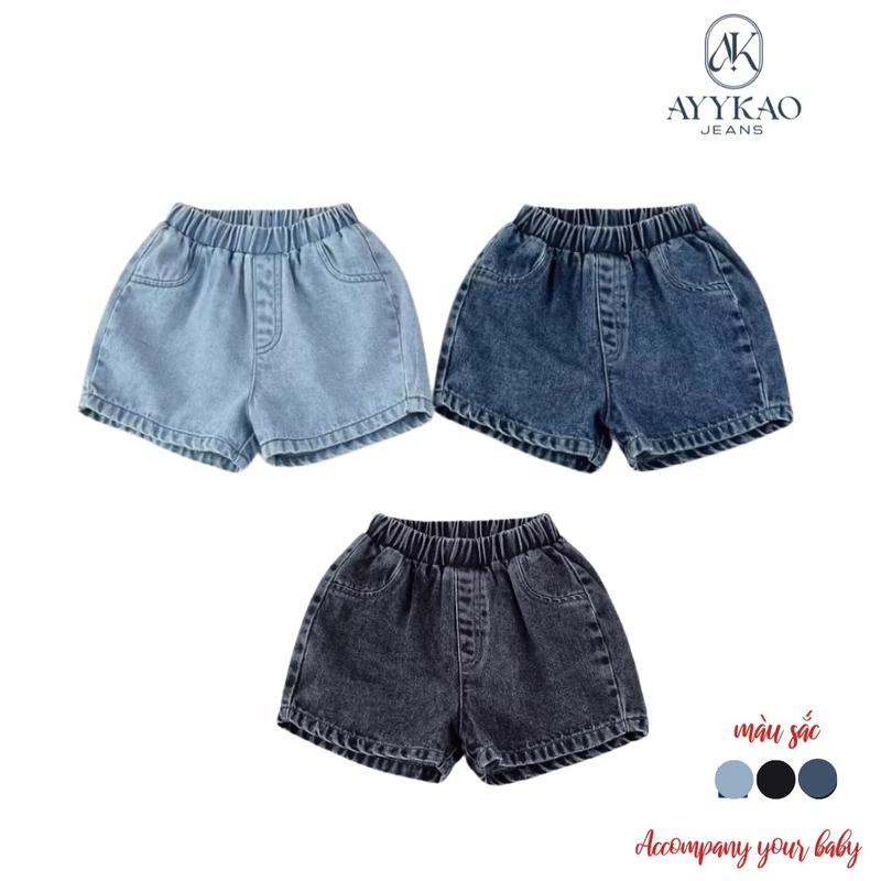  Quần Jean Ngắn Cho Bé Quần short Jean Cho Bé Trai Và Bé Gái Mặc Đi Học Đi Chơi Từ 8kg Đến 40kg S12-2 - Ayykao 