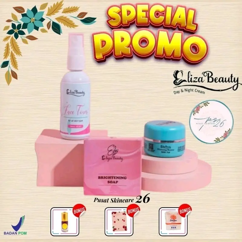 ELIZA BEAUTY - Paket Pencerah Wajah KEMASAN TERBARU Mencerahkan Memudarkan ORIGINAL ( BISA COD )