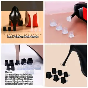 Sepasang Protektor Pelindung Sepatu High Heels Anti Slip Insole Pelindung Hak Tinggi Model Tapal Kuda U Shoes
