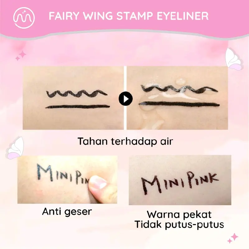 Eyeliner Stamp 2in1 Long Lasting Waterproof Hitam 2