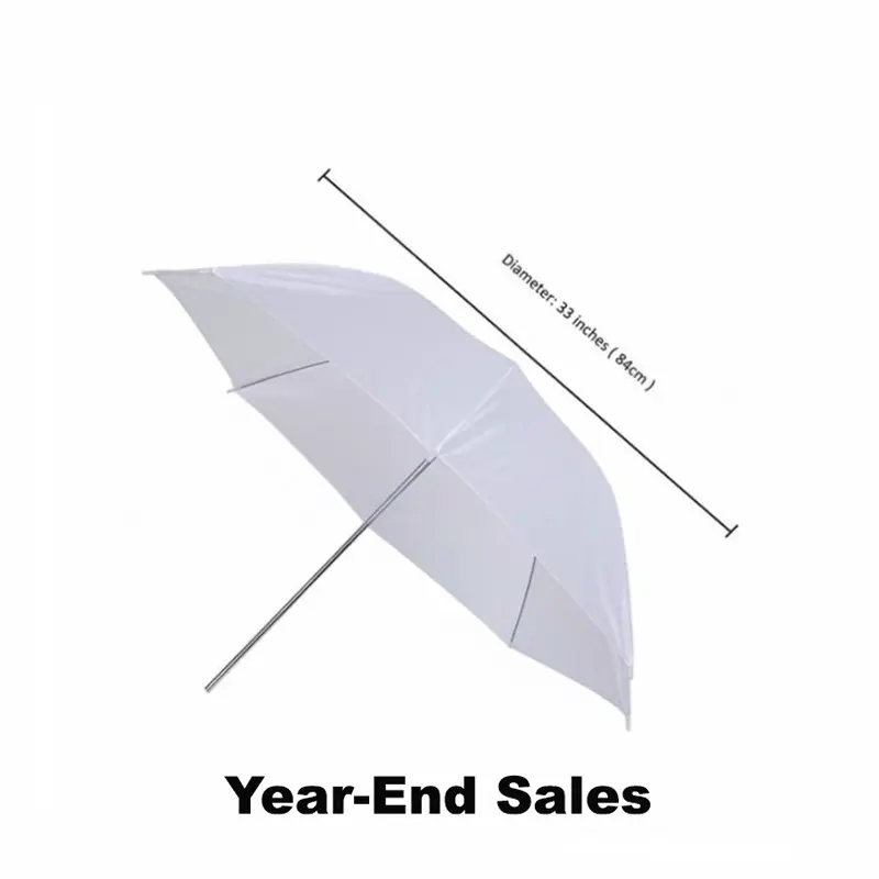 1 Pcs Payung studio putih 33 inch 84 cm, umbrella white transparent 33 inch 3