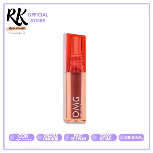 OMG OH MY GLAM Glassy Lip Tint 2g - Lip Tint Warna Intense Tahan 12 Jam